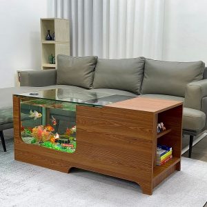 Bàn sofa bể cá AquaP tiêu chuẩn màu cánh gián
