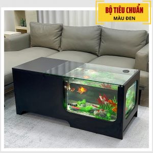 Bàn sofa bể cá AquaP tiêu chuẩn màu đen