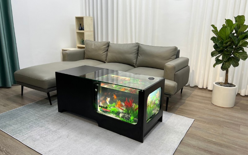 Bàn sofa hồ cá phù hợp phong thuỷ
